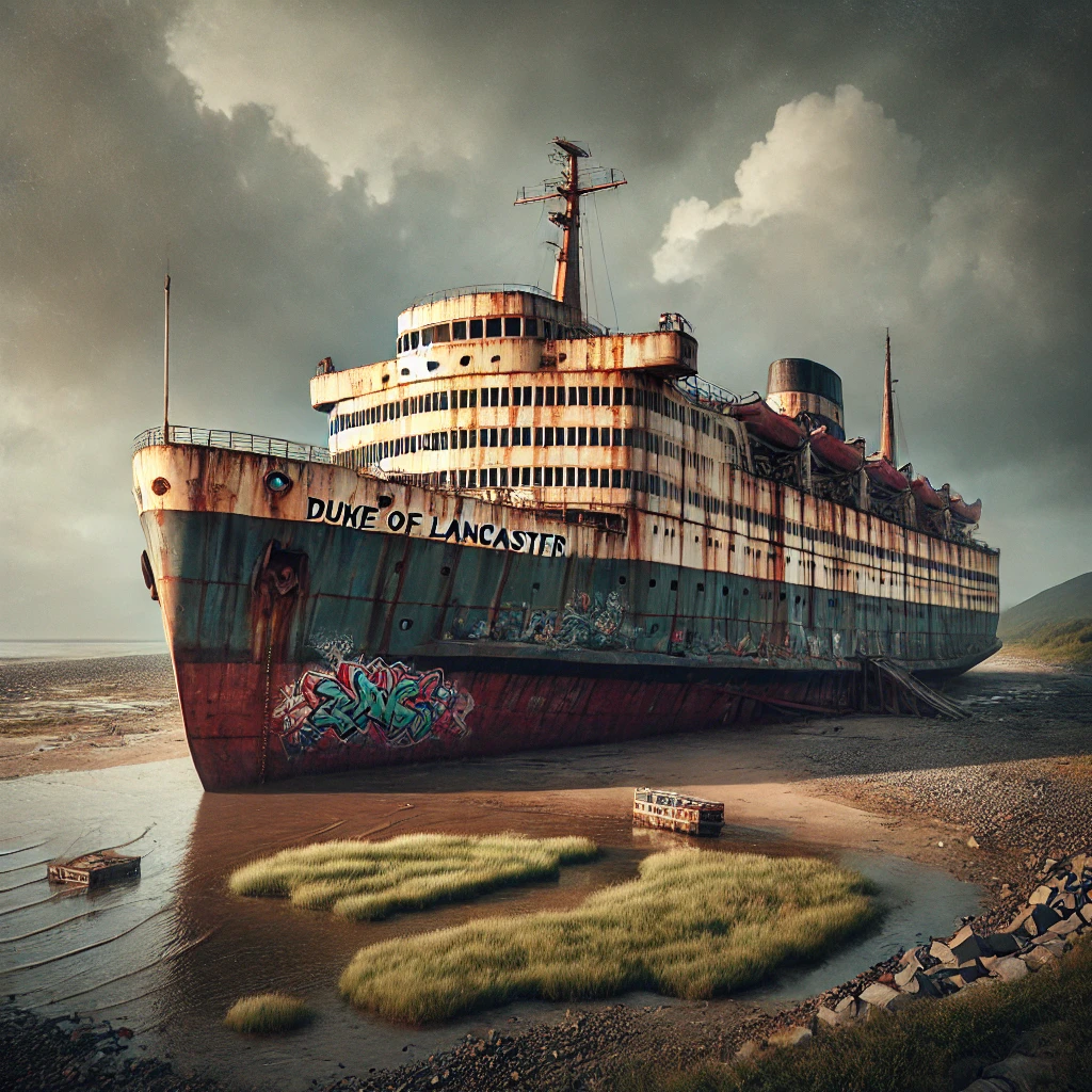 Das Duke of Lancaster Schiff: Ein verrosteter Gigant in Holywell, UK