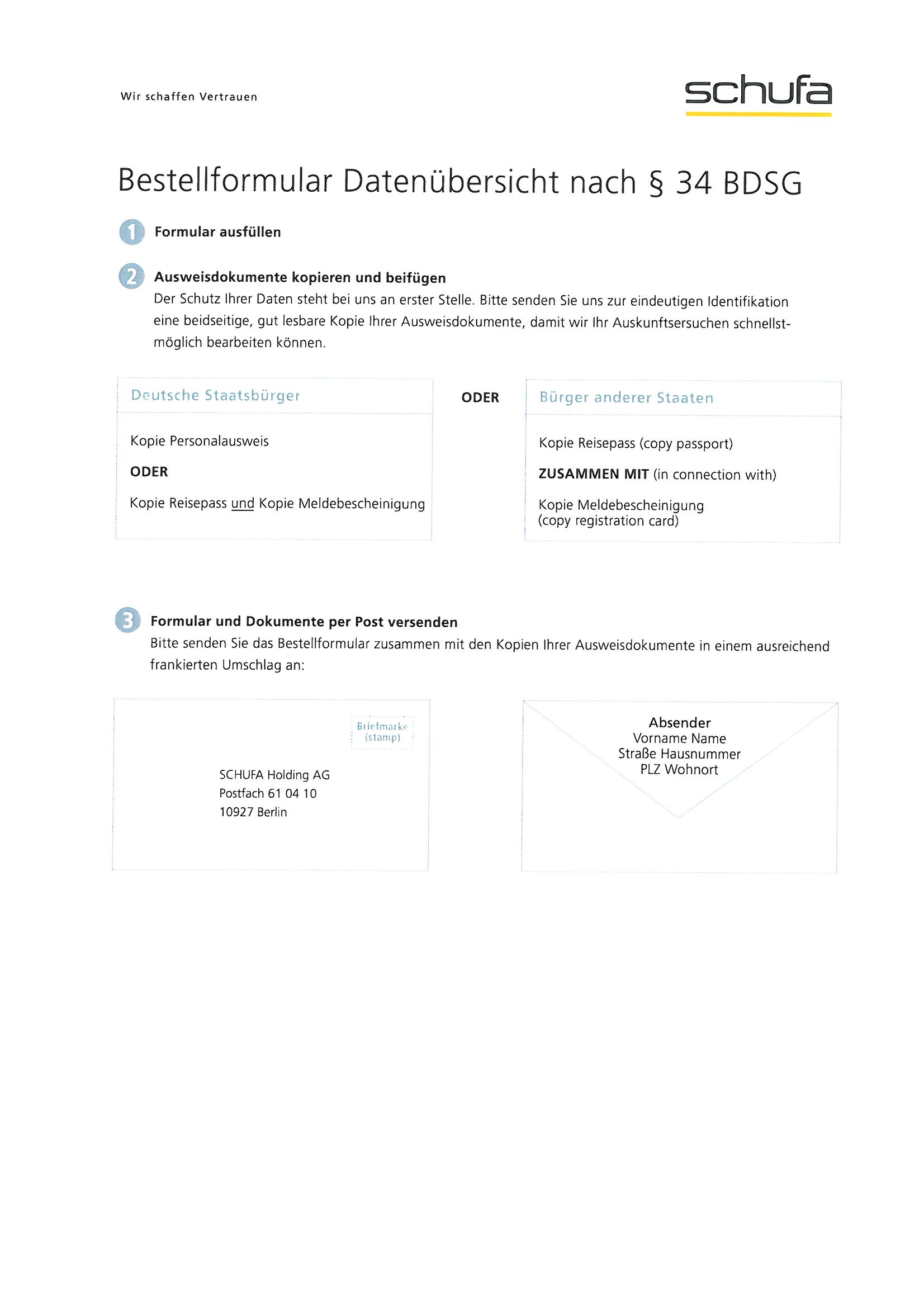 Tutorial - Kostenlose Schufa Auskunft Beantragen - DEINEIP.DE